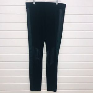 Cabi Ponte Black Leggings with Pleather